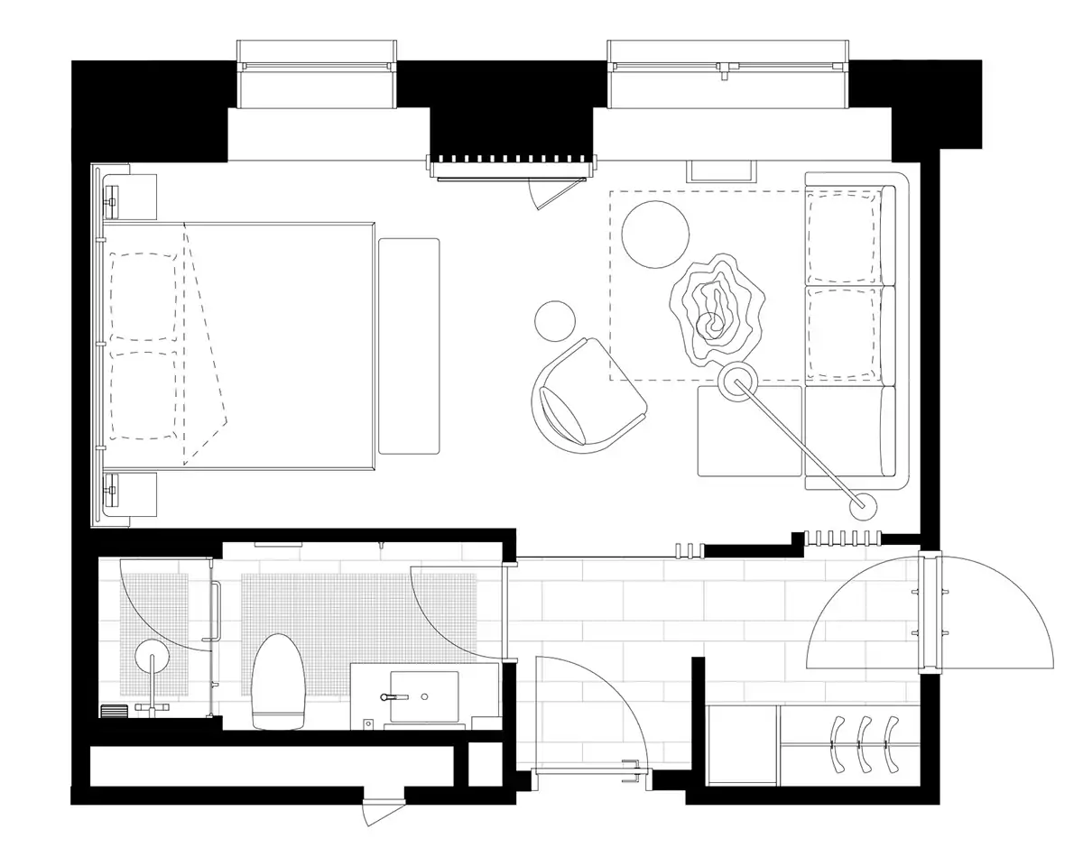 Nozo Hotel Suite Layout, Furano, Japan